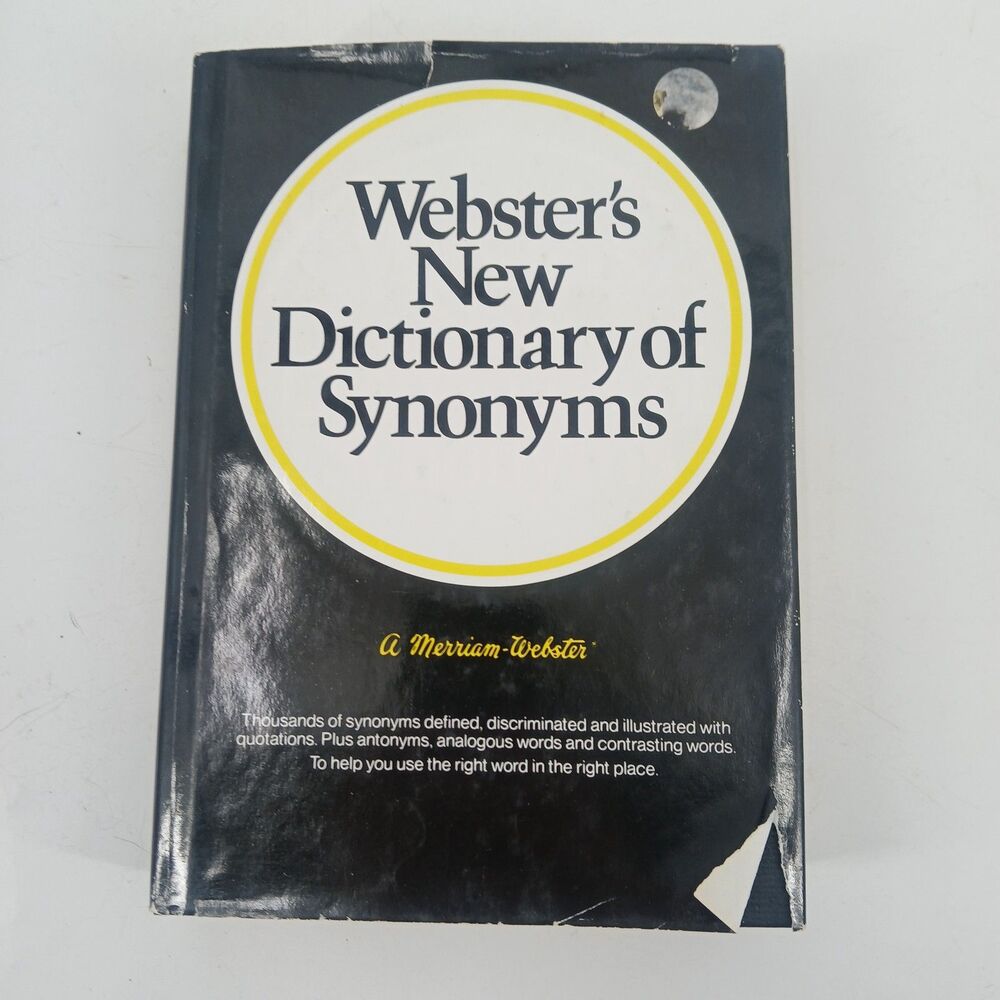 Websters New Dictionary of Synonyms Merriam Webster Reference Book